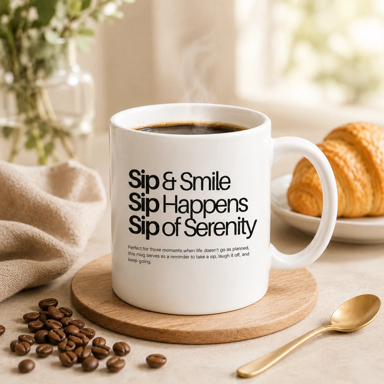 White Inspirational Quote Coffee Mug – 330ml