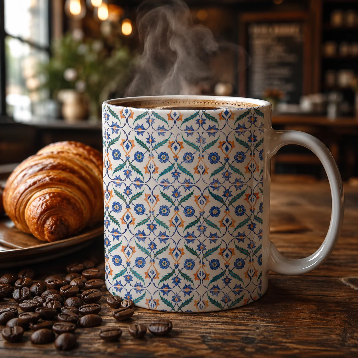 Floral Pattern Coffee Mug – 330ml