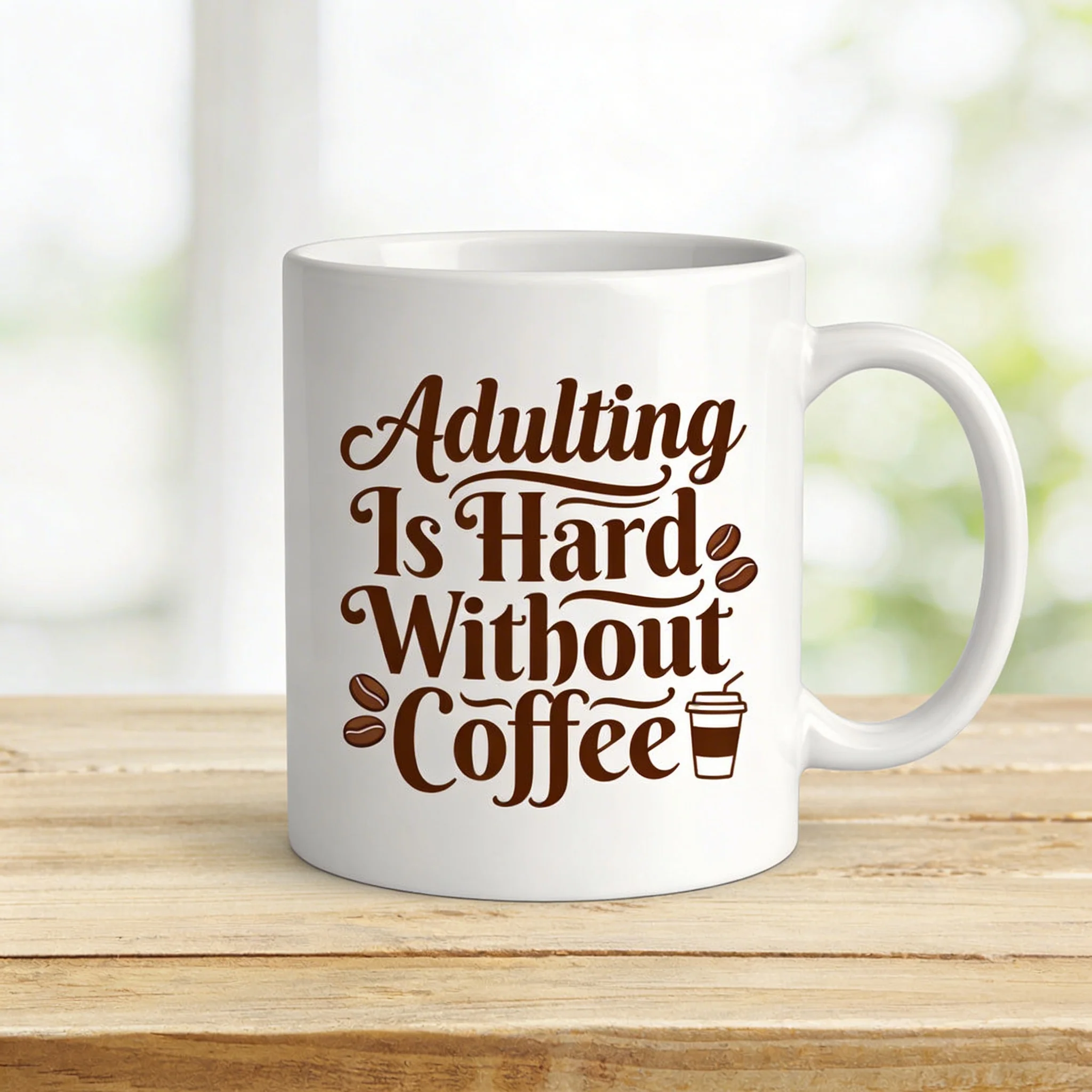 Glossy Finish Inspirational Quote Coffee Mug – 330ml