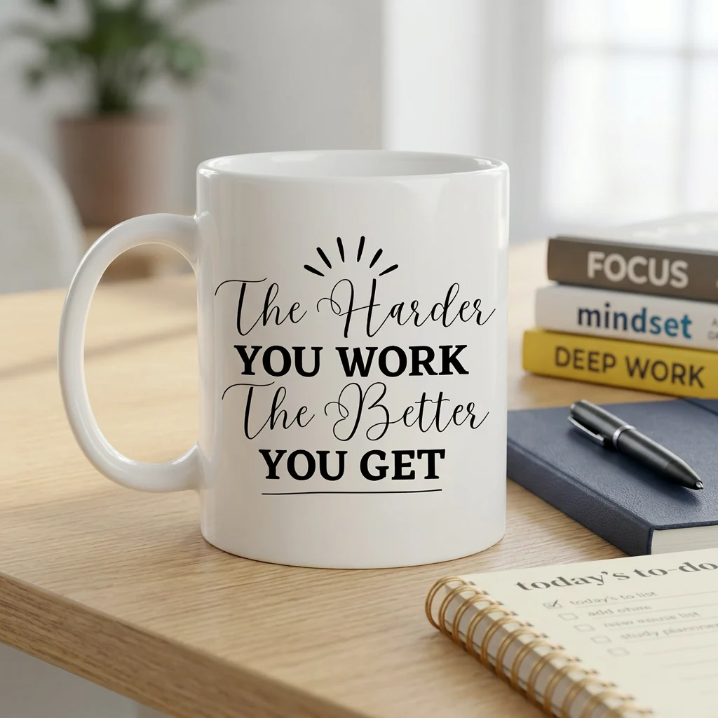 Ceramic Motivational Quote Printed Coffee Mug – 330ml