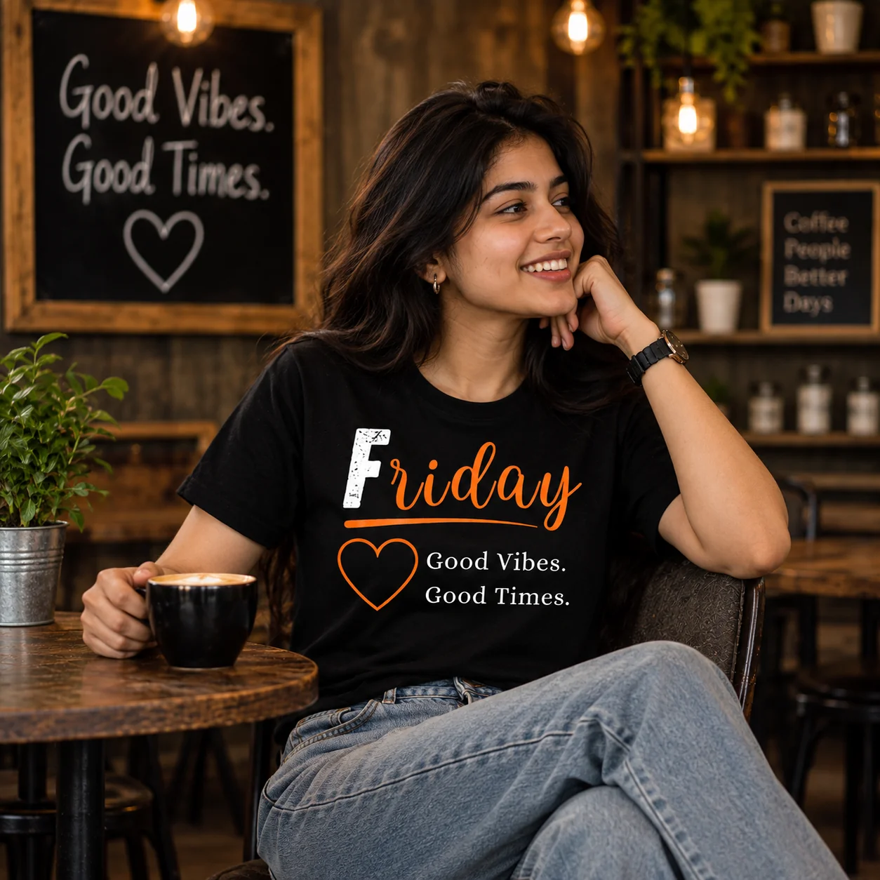 Friday Motivation T-Shirt – Good Vibes, Good Times Graphic Tee